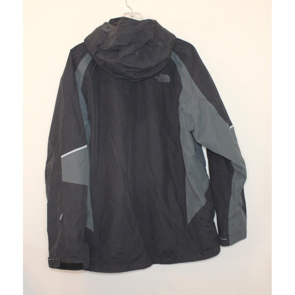 The North Face ski jacket men's Large black grey hooded vented - Picture 4 of 11